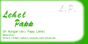 lehel papp business card